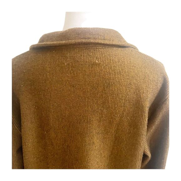 Urban Outfitters Deep V Ribbed Cropped Sweater Size XS Brown Gold - Picture 9 of 10